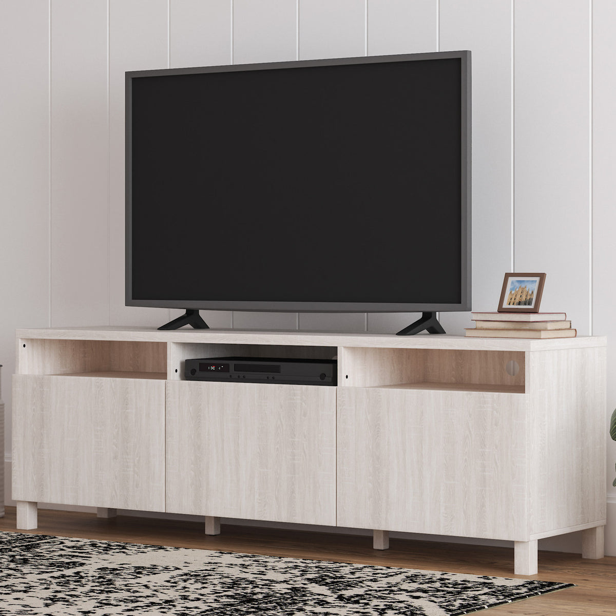 CRIGAN White 70 Inch Wide Door TV Stand (RTA)