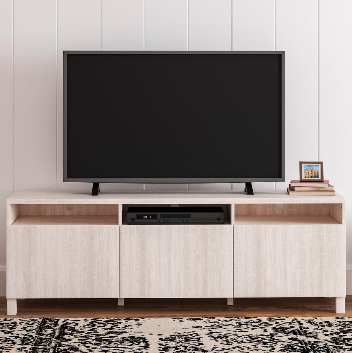 CRIGAN White 70 Inch Wide Door TV Stand (RTA)