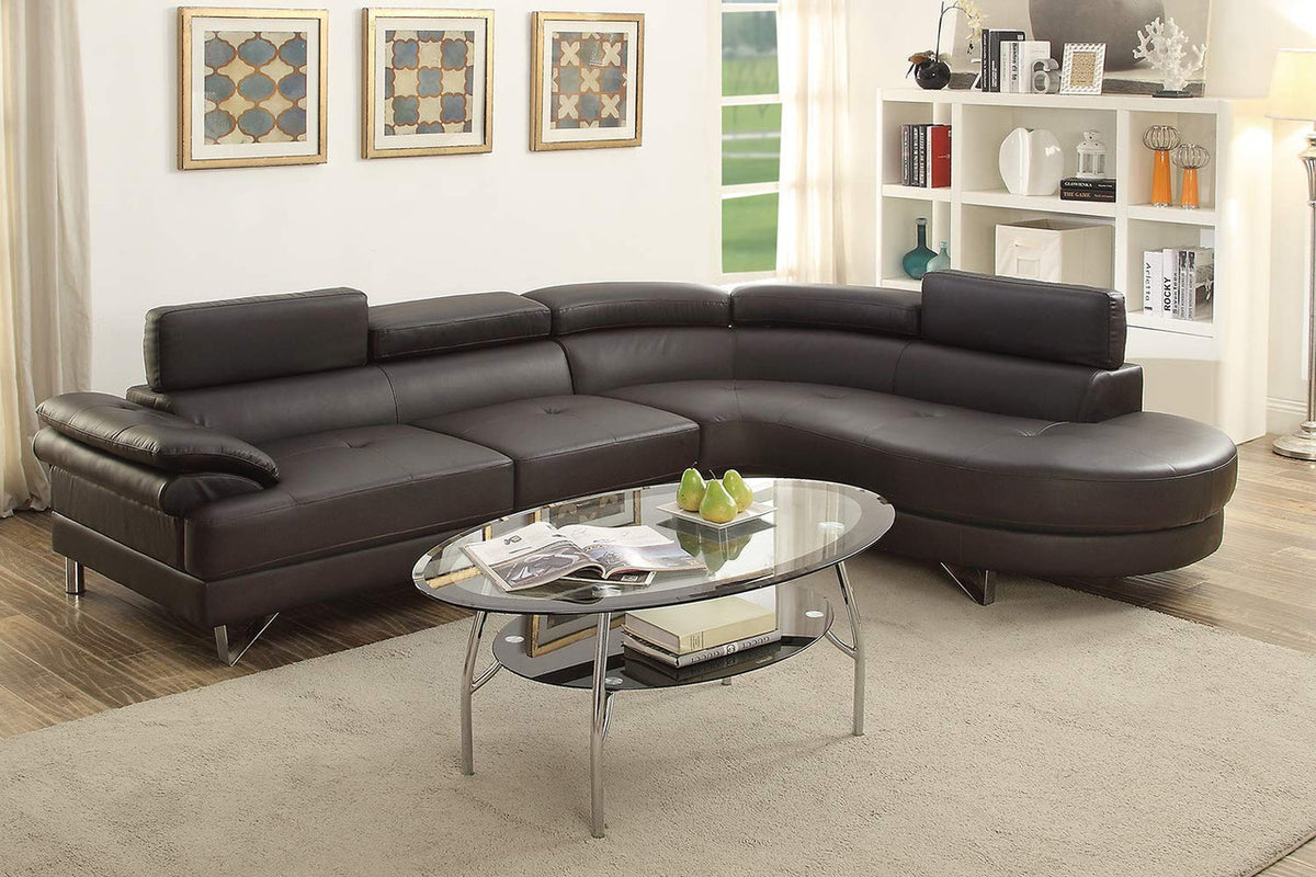 Cady Dark Brown Sectional