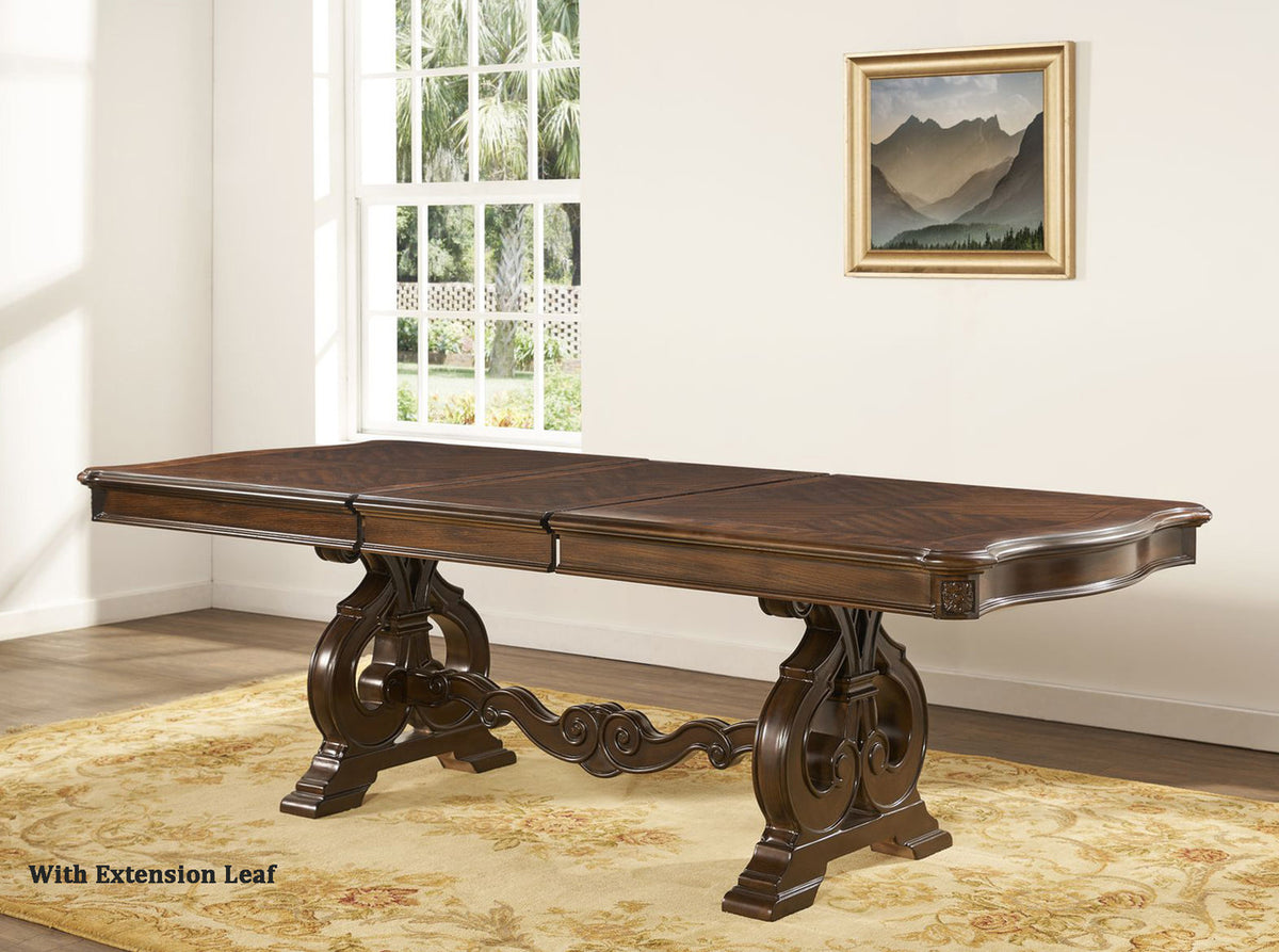 CAVANAUGH Brown Pecan 7 Piece Dining Room