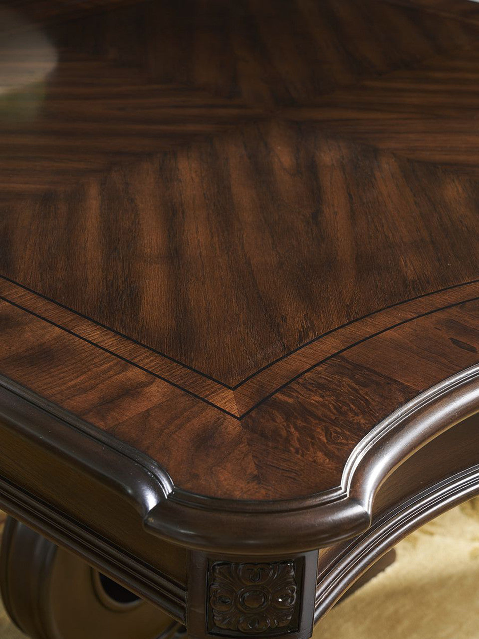 CAVANAUGH Brown Pecan 7 Piece Dining Room