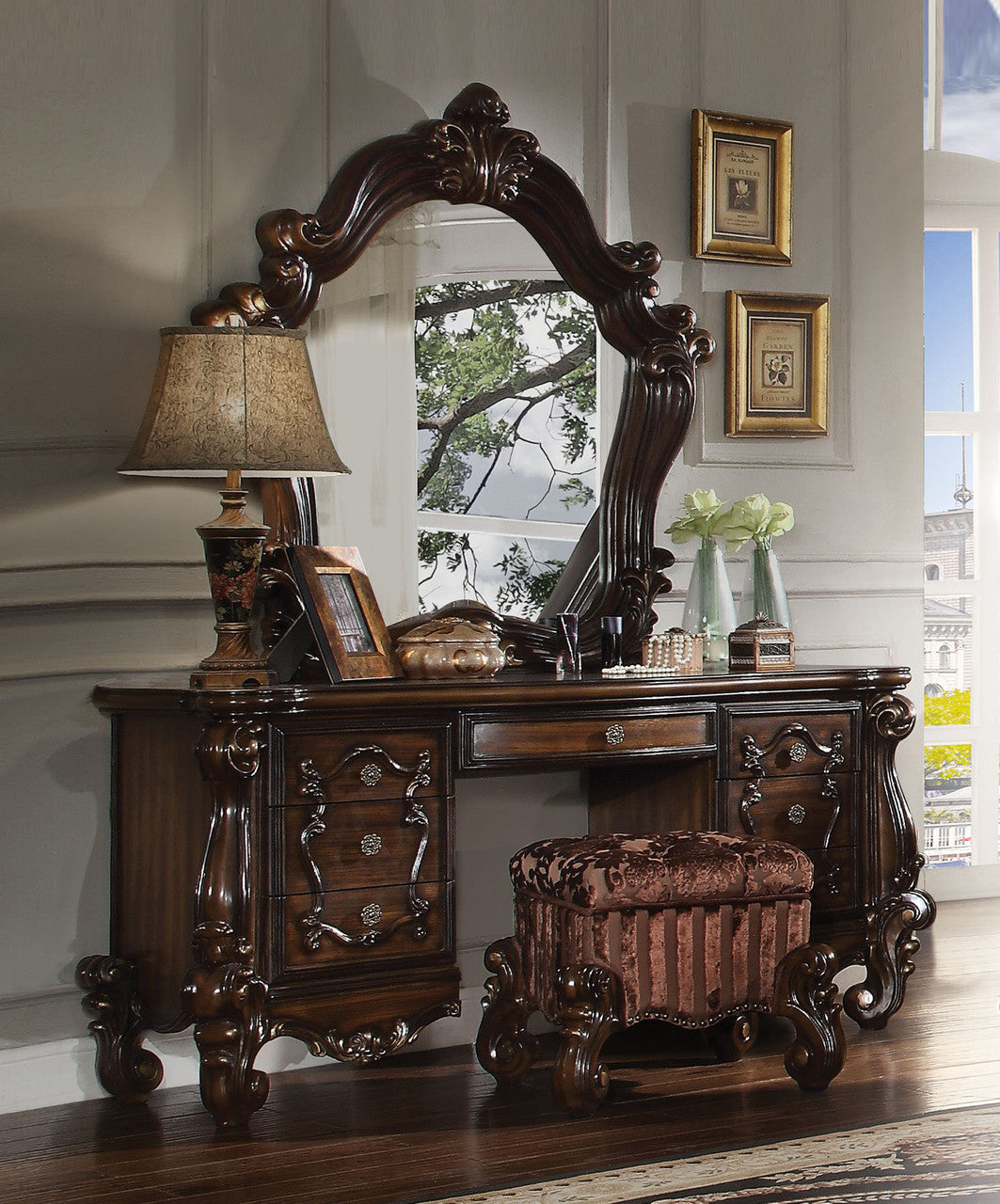 CHAPELHILL Cherry 67" Wide Vanity & Mirror