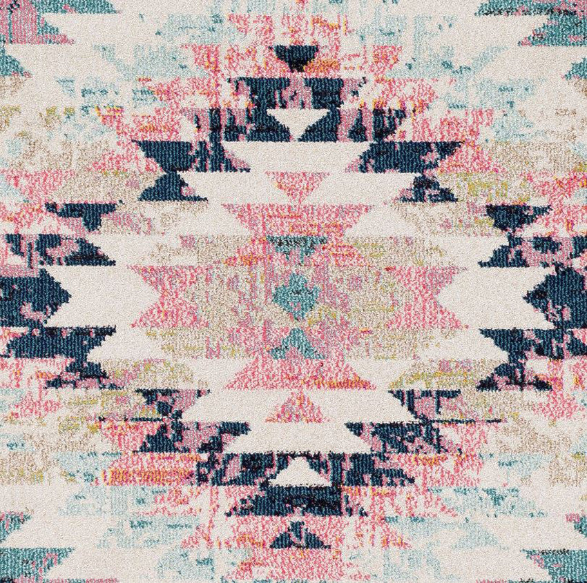 Chason Blue Multi 7'10" Round Rug
