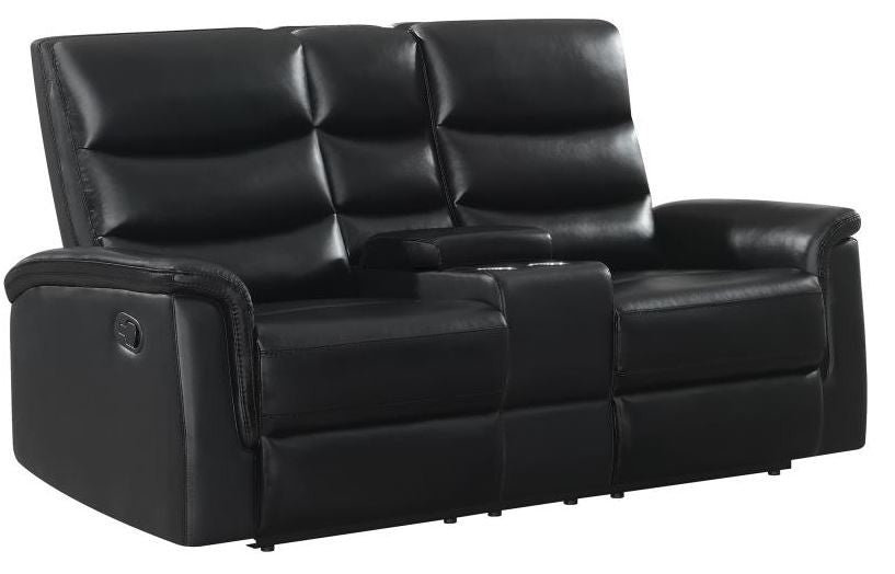 CISCO Black Reclining Sofa and Loveseat
