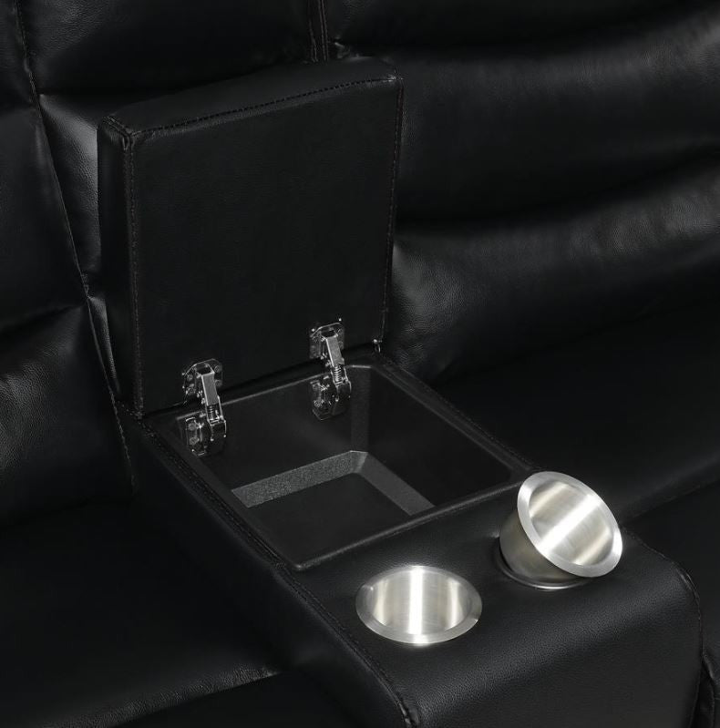 CISCO Black Reclining Sofa and Loveseat