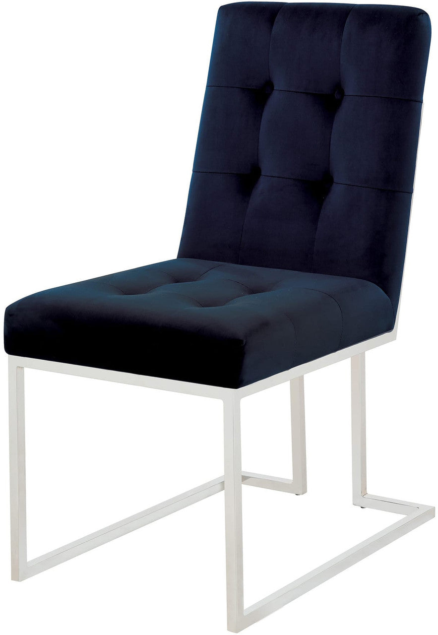 COLLINS Blue and Chrome 5 Piece Dining Set
