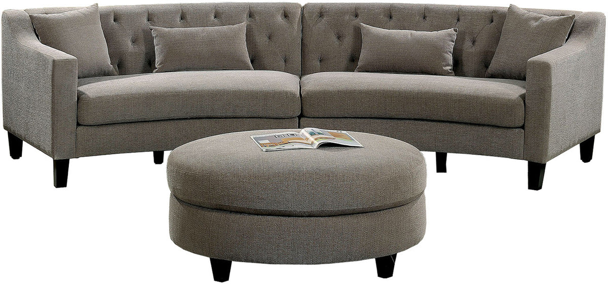 Cornell Gray Ottoman