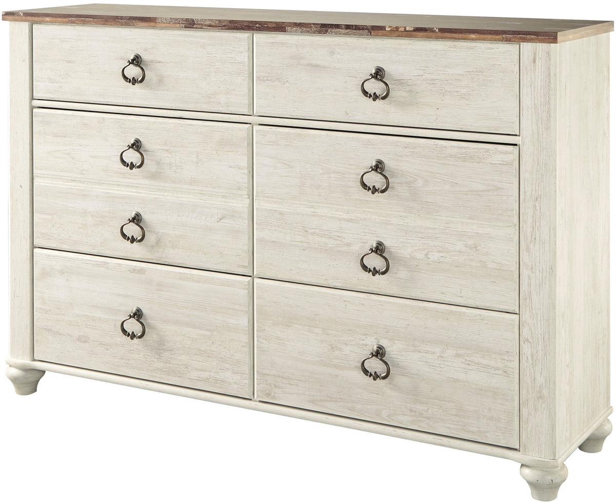 CRESTHILL White 61" x 41" Dresser