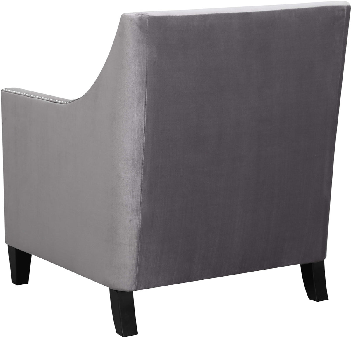 DAHLIA Gunmetal Fabric 30" Wide Accent Chair