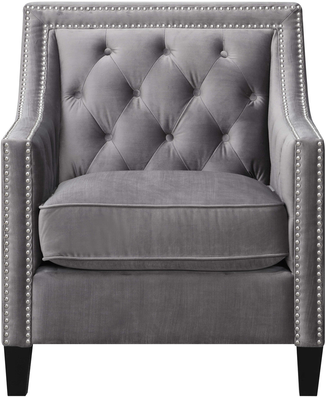 DAHLIA Gunmetal Fabric 30" Wide Accent Chair