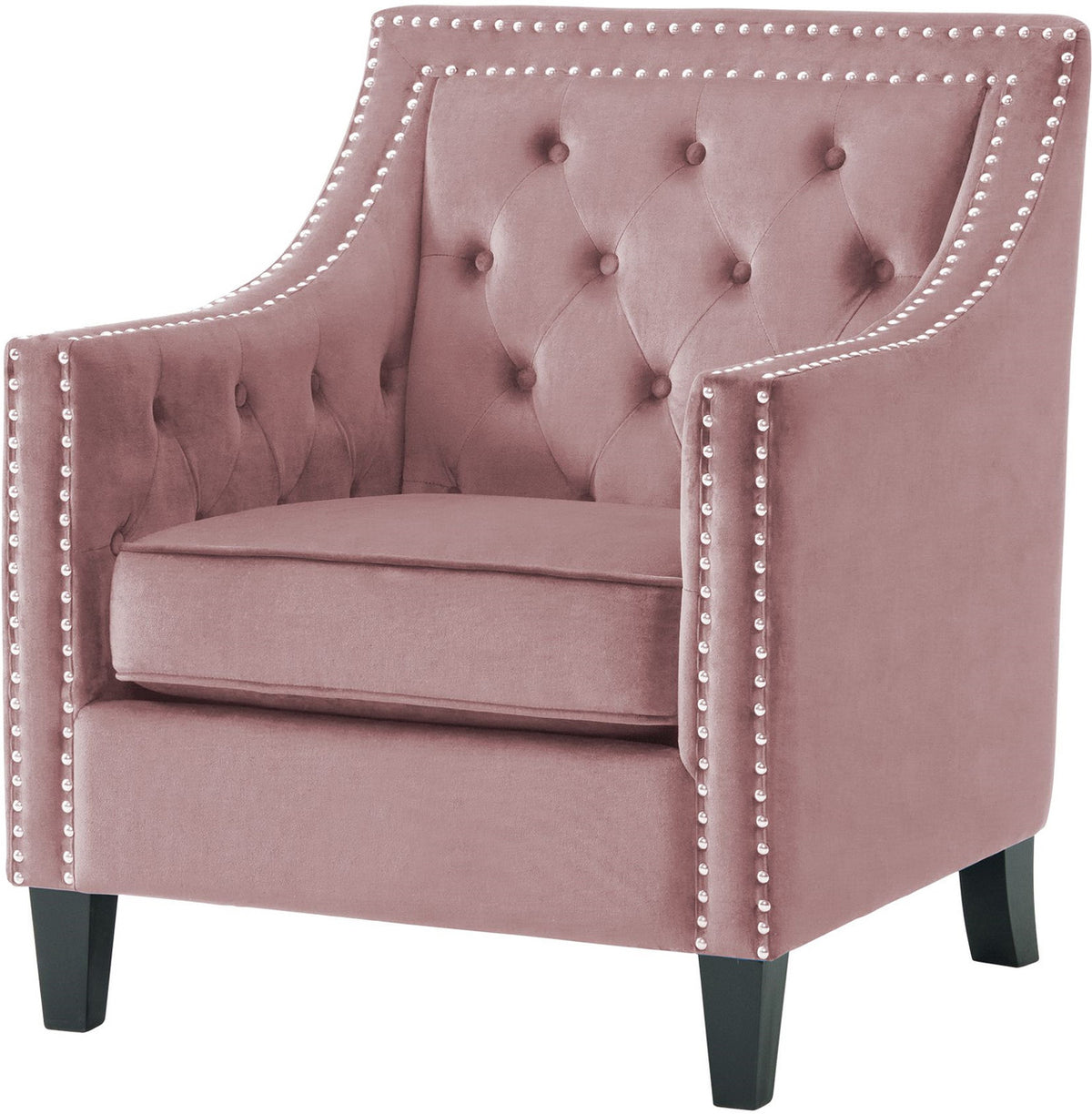 DAHLIA Blush Fabric 30" Wide Accent Chair