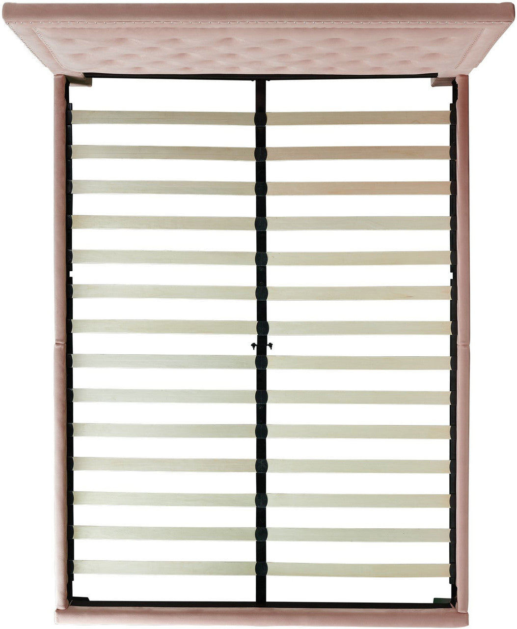 DAHLIA Blush Pink Velvet Platform Bed