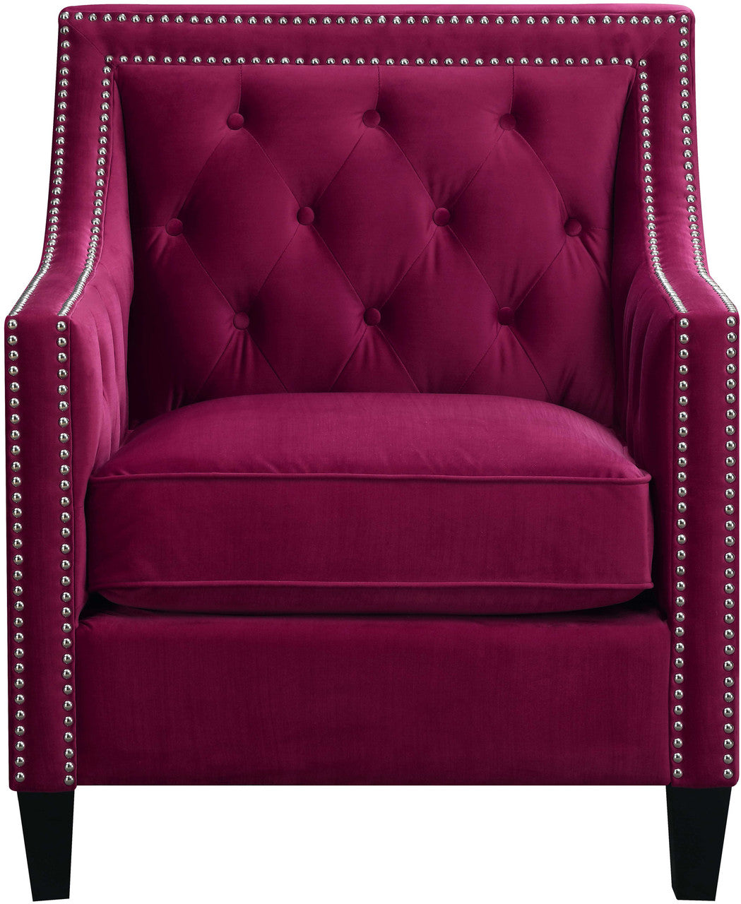 DAHLIA Red Fabric 30" Wide Accent Chair