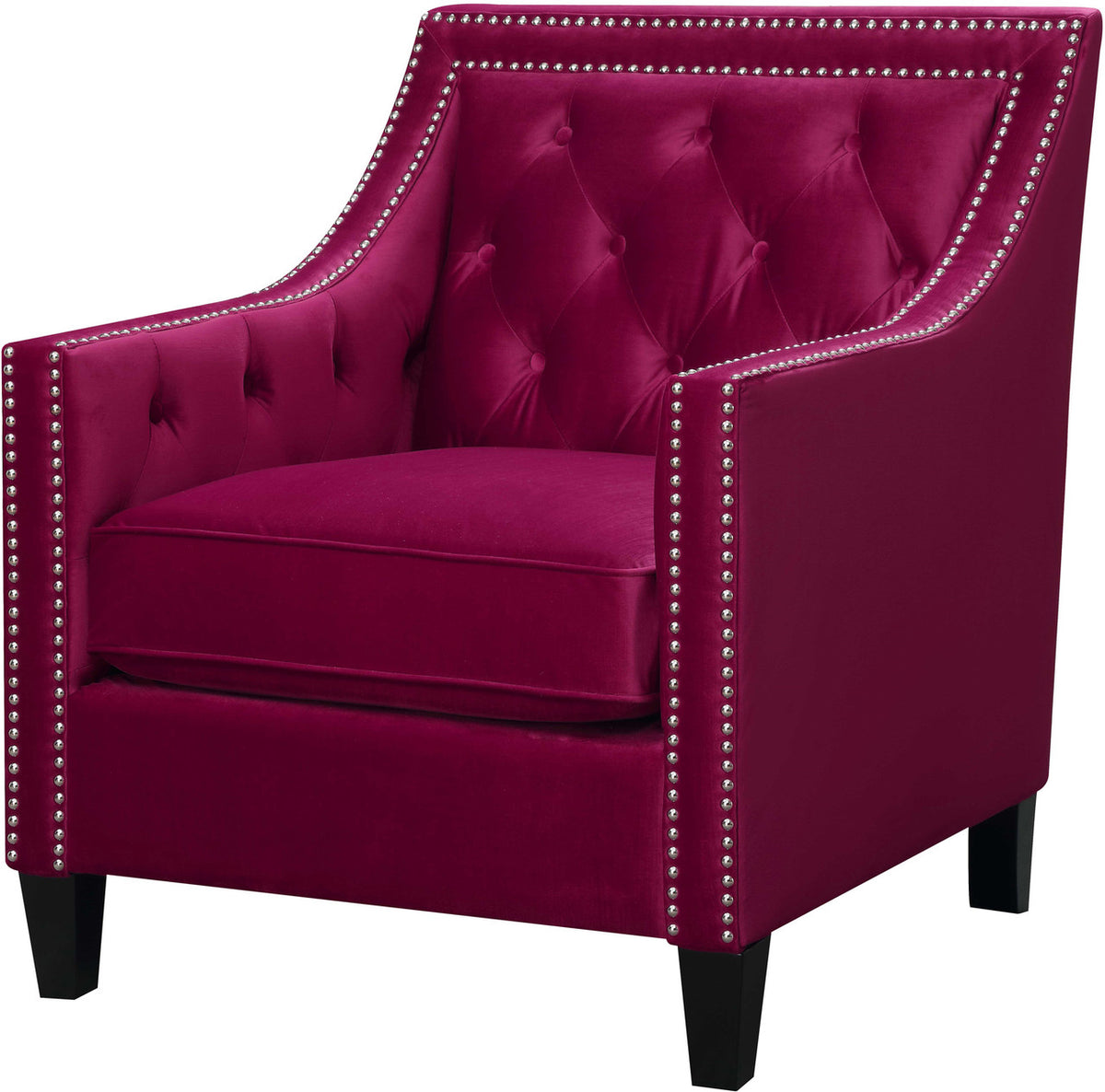 DAHLIA Red Fabric 30" Wide Accent Chair