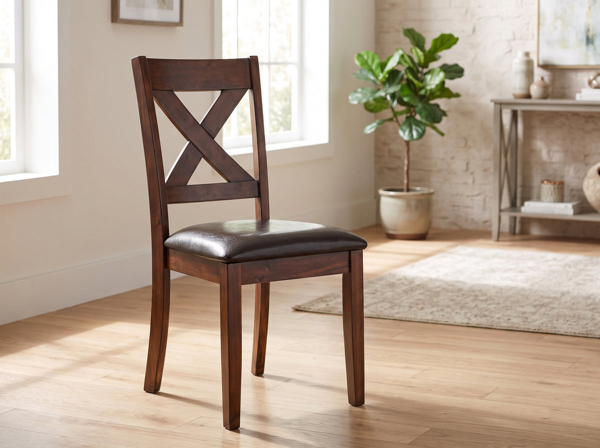DAMIAN Brown 18" Wide Dining Chair