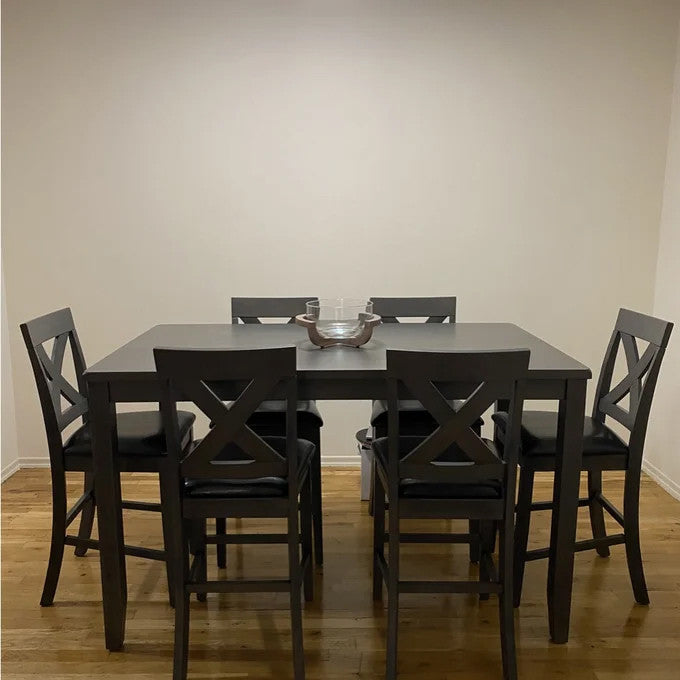 DAMIAN Gray 7 Piece Counter Height Set