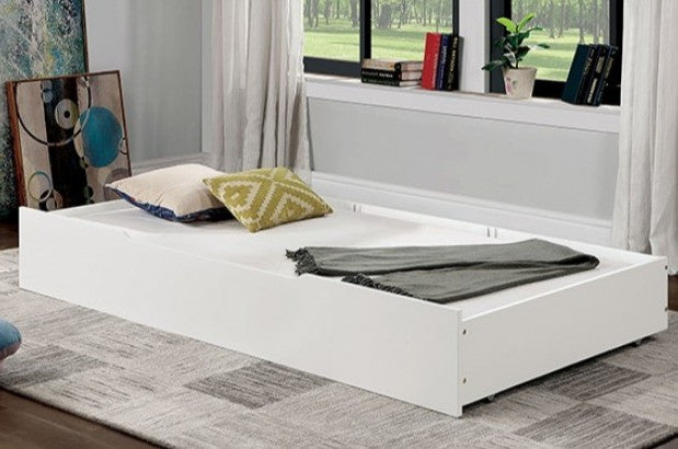 DARIEL Wood White Daybed with Underbed Storage/Trundle
