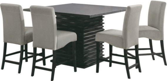 DARNELL Gray 5 Piece Counter Height Set