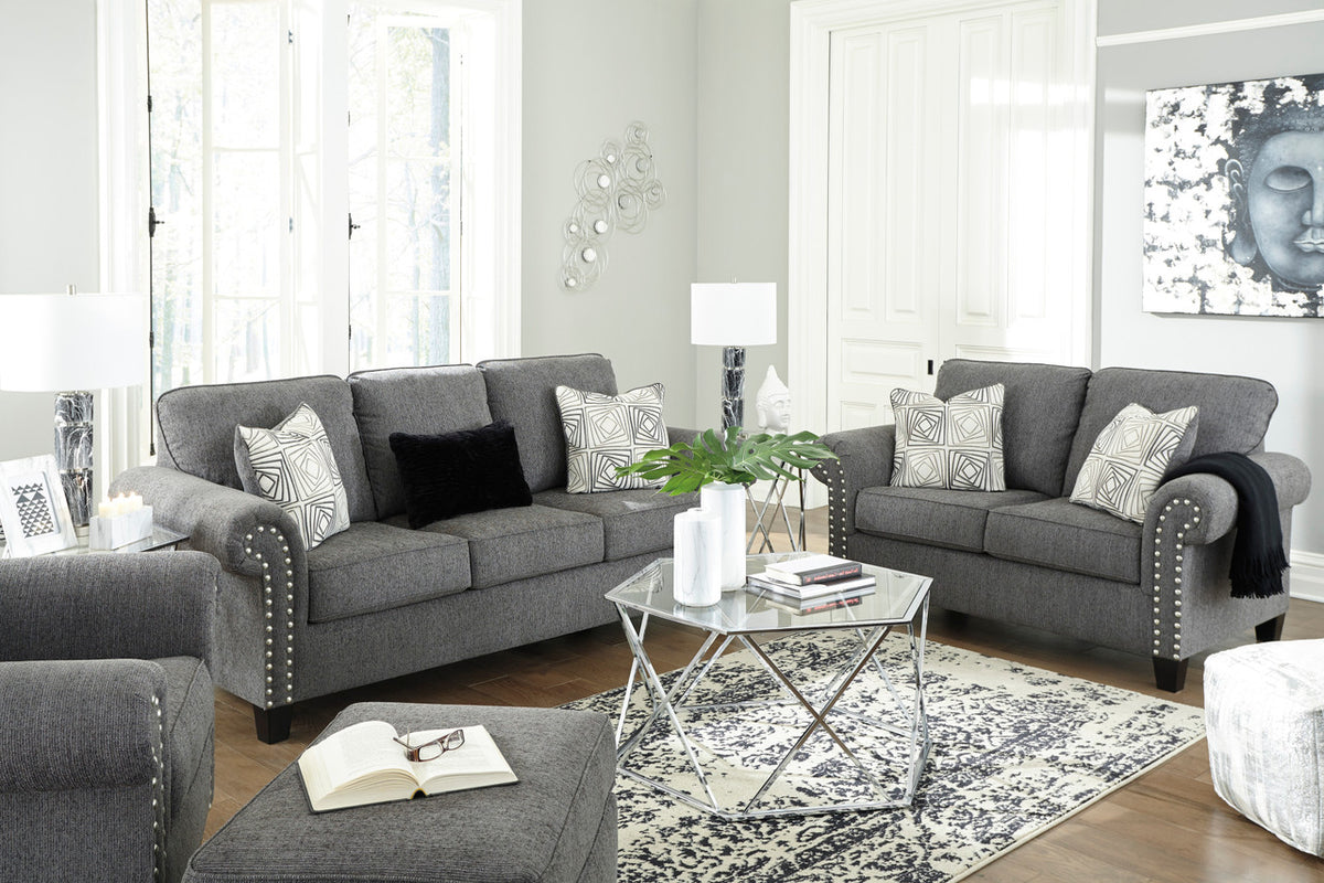 DONTELLE Gray Sofa & Loveseat