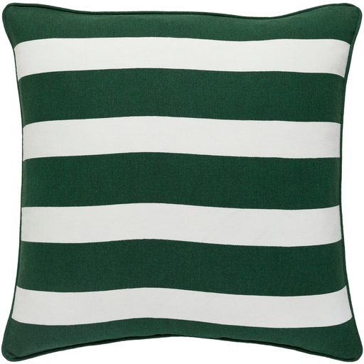 Designer Green Stripe Pillow