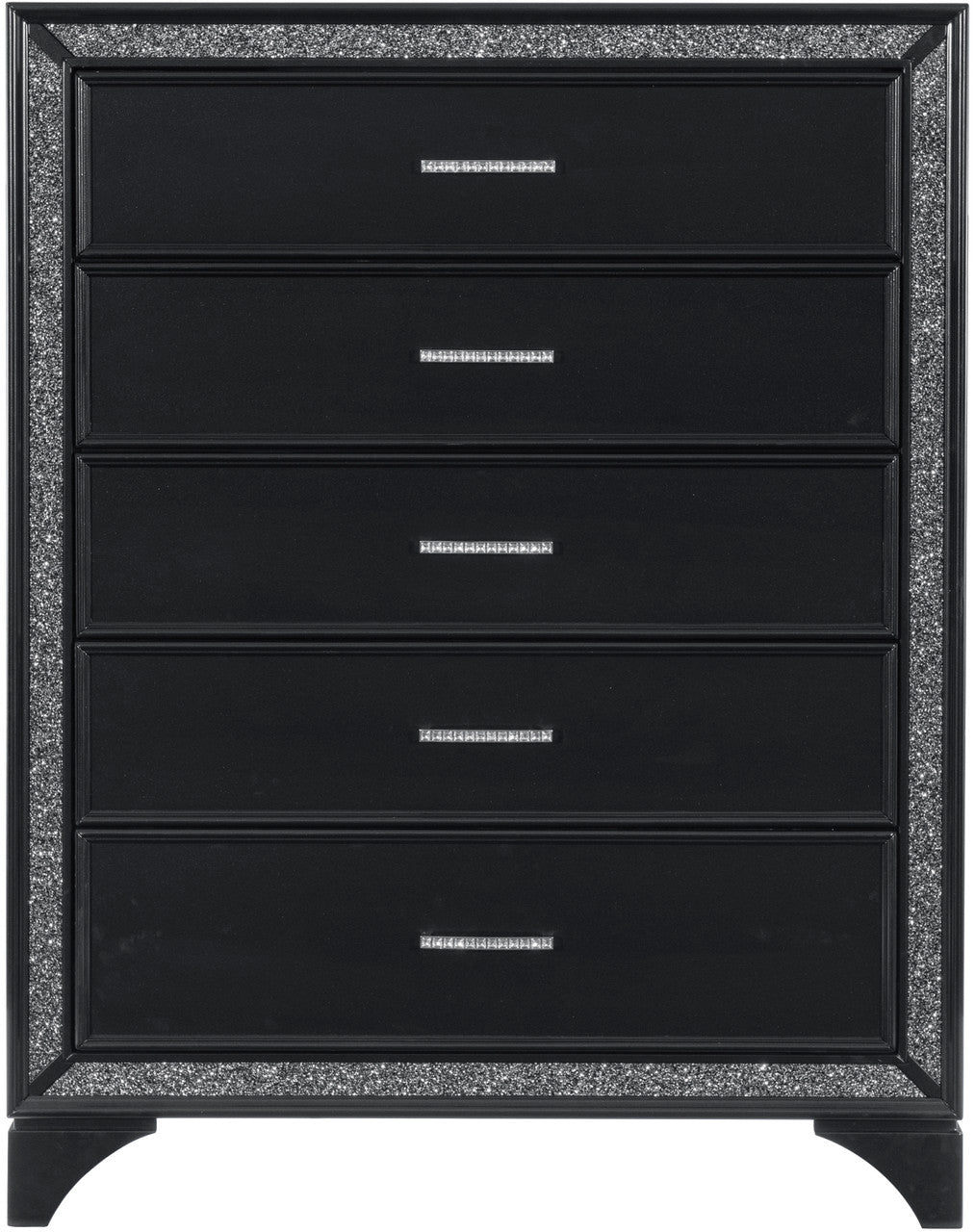 DOLCE Queen Black Lighted Bedroom Set