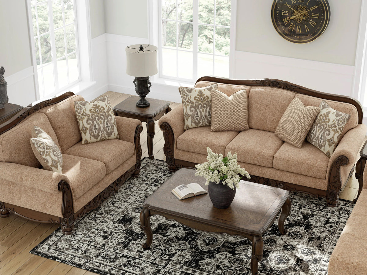 ELBRIDGE Golden Barley Sofa & Loveseat