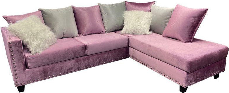 ELMIRA Pink 104" Wide Sectional