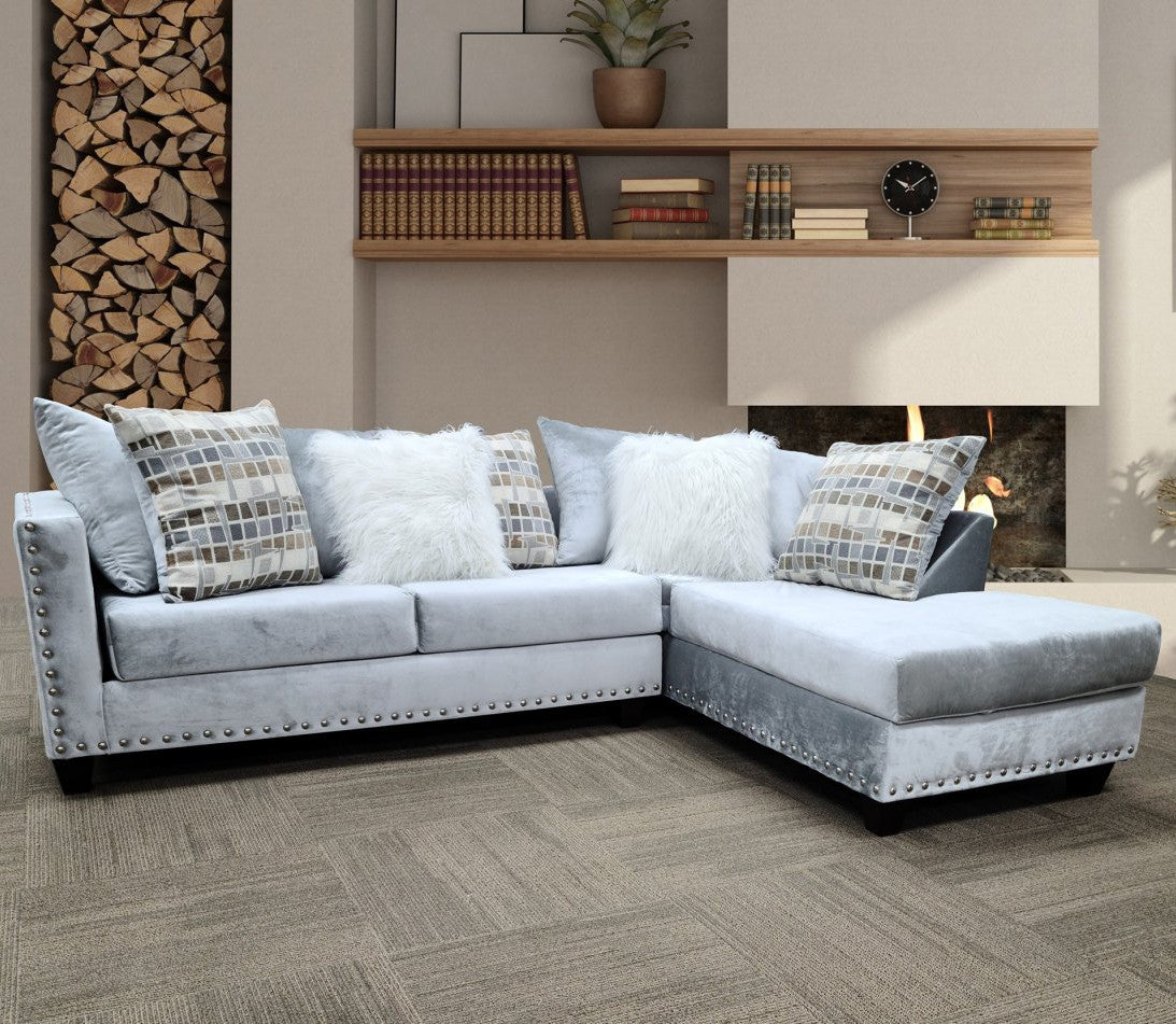 ELMIRA Silver 104" Wide Sectional