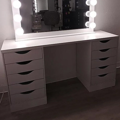 ELVIRA White 54" Wide Vanity Desk