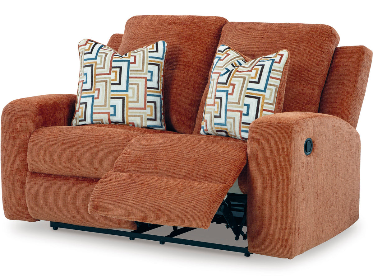 EMBASSY Spice Orange Reclining Sofa & Loveseat