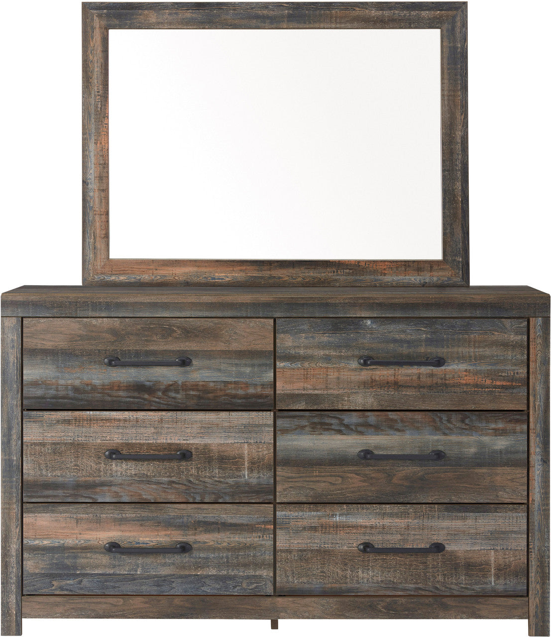 EMEK Brown 59" x 67" Height Dresser & Mirror