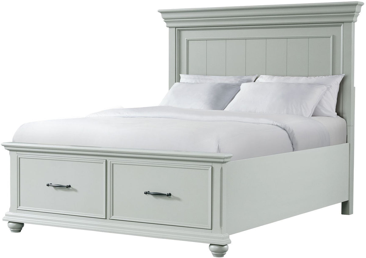 EMERSEN Gray 64" Height Platform Bed with Oversized Drawers
