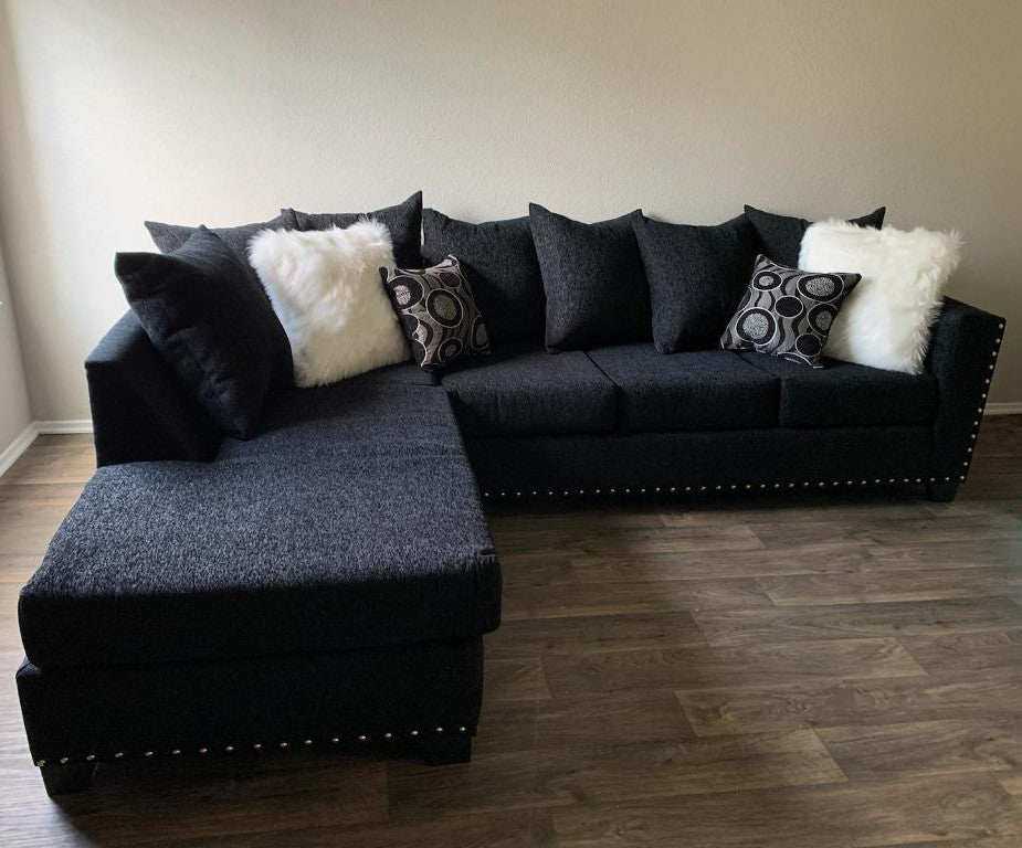EXELLA Black 113" Wide Sectional