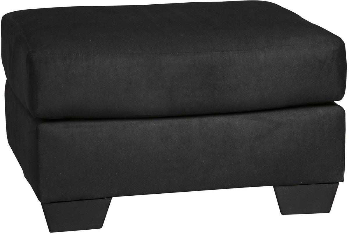 EDELINE Black 31" x 25" Ottoman