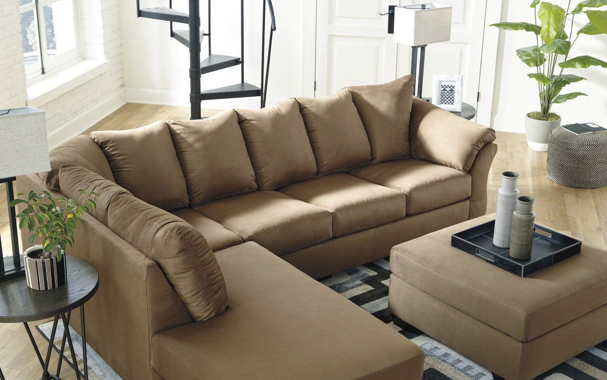 EDELINE Mocha 115" Wide Sectional
