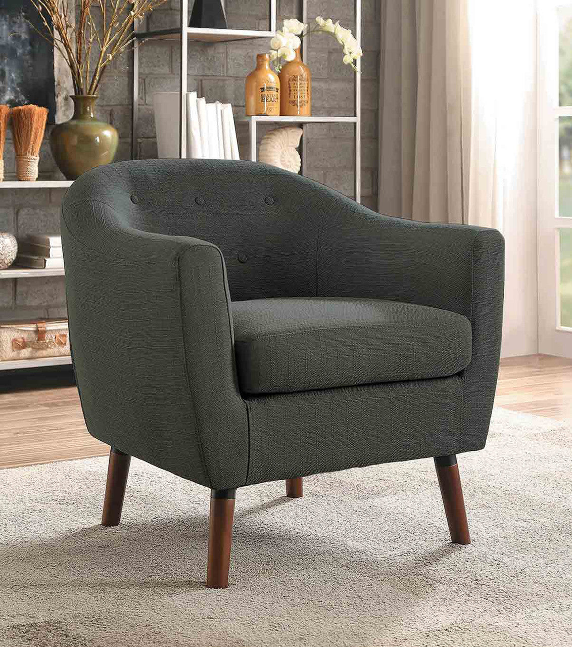 Keo Dark Gray Arm Chair