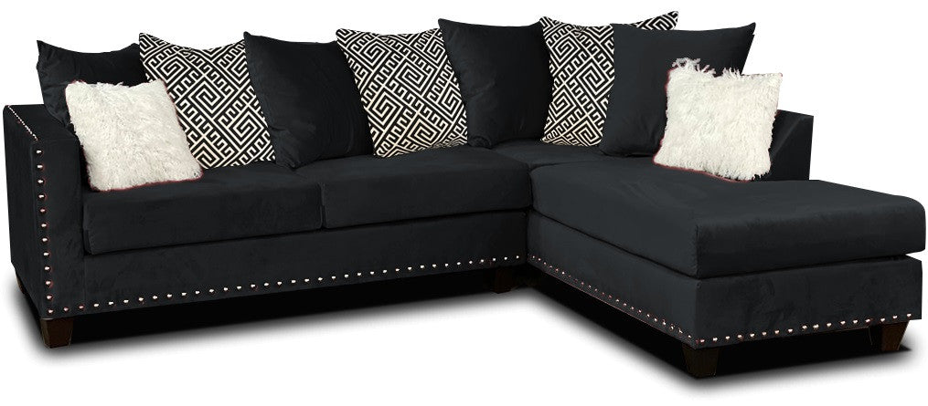 ELMIRA Black 104" Wide Sectional