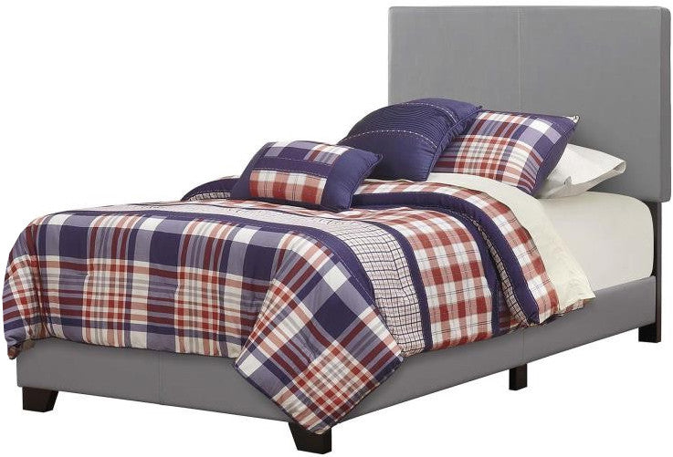EVAN Gray Faux Leather 46" Height Youth Bed