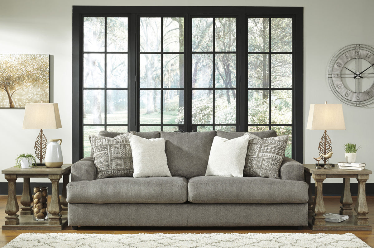 FAIRVIEW Gray Chunky Chenille 96" Wide x 39" Height Sofa