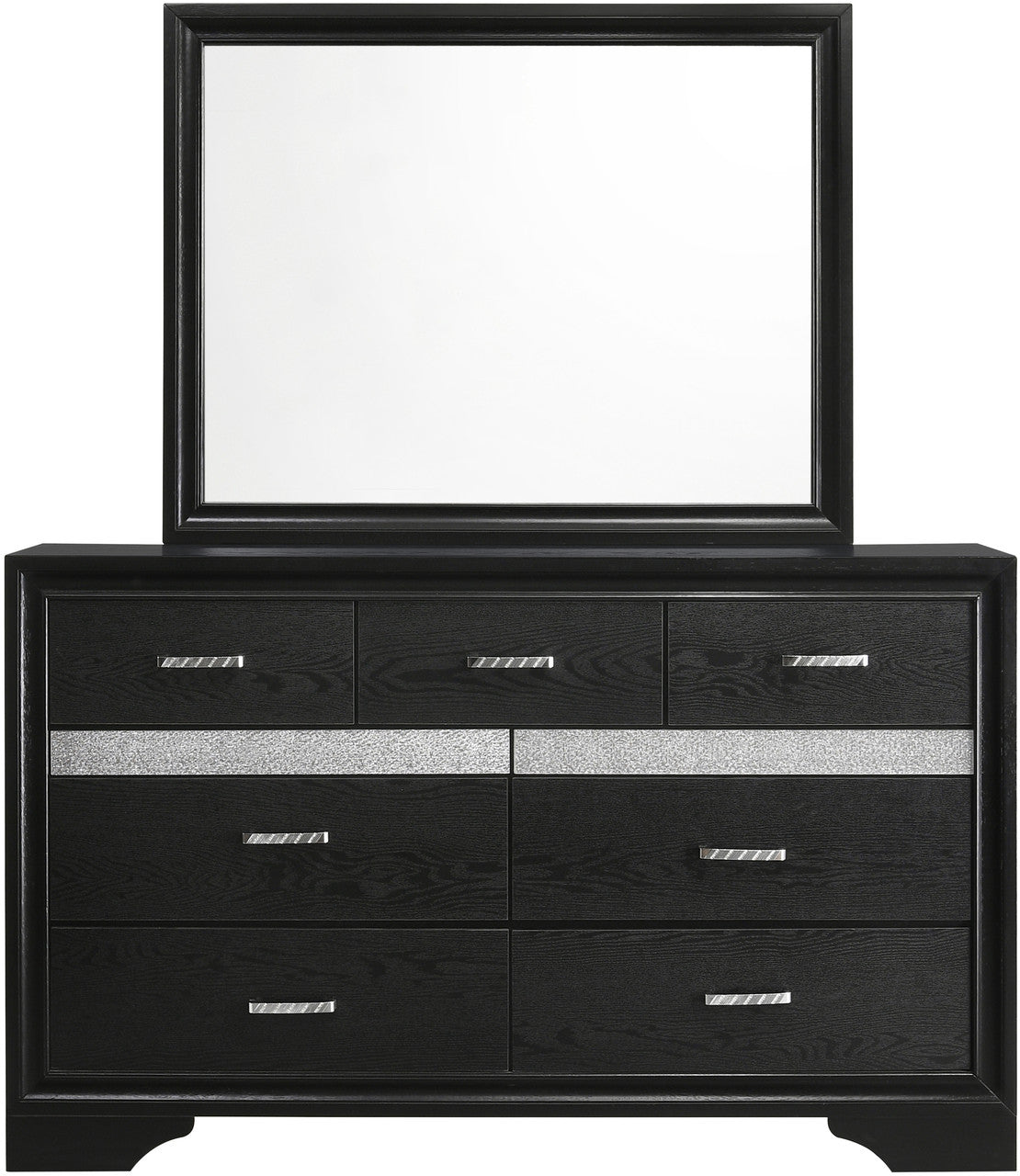 FELIZA Black Bedroom Set with Hidden Drawers