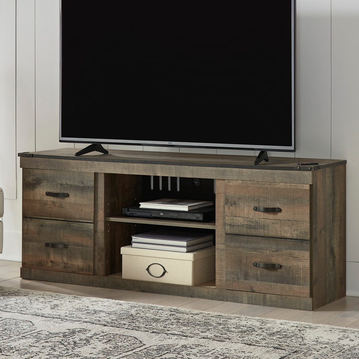 FRANKFURT Brown 60" Wide TV Stand (RTA)
