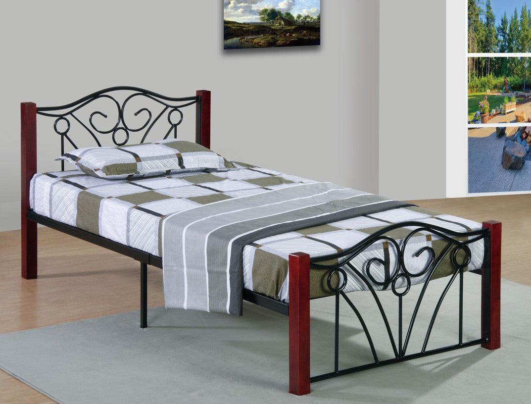 FABLE Cherry & Black 37" Height Platform Bed