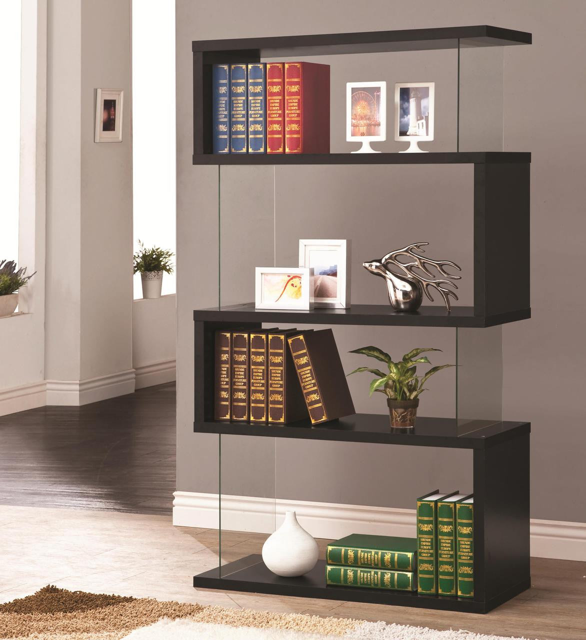 Finn Black Bookcase