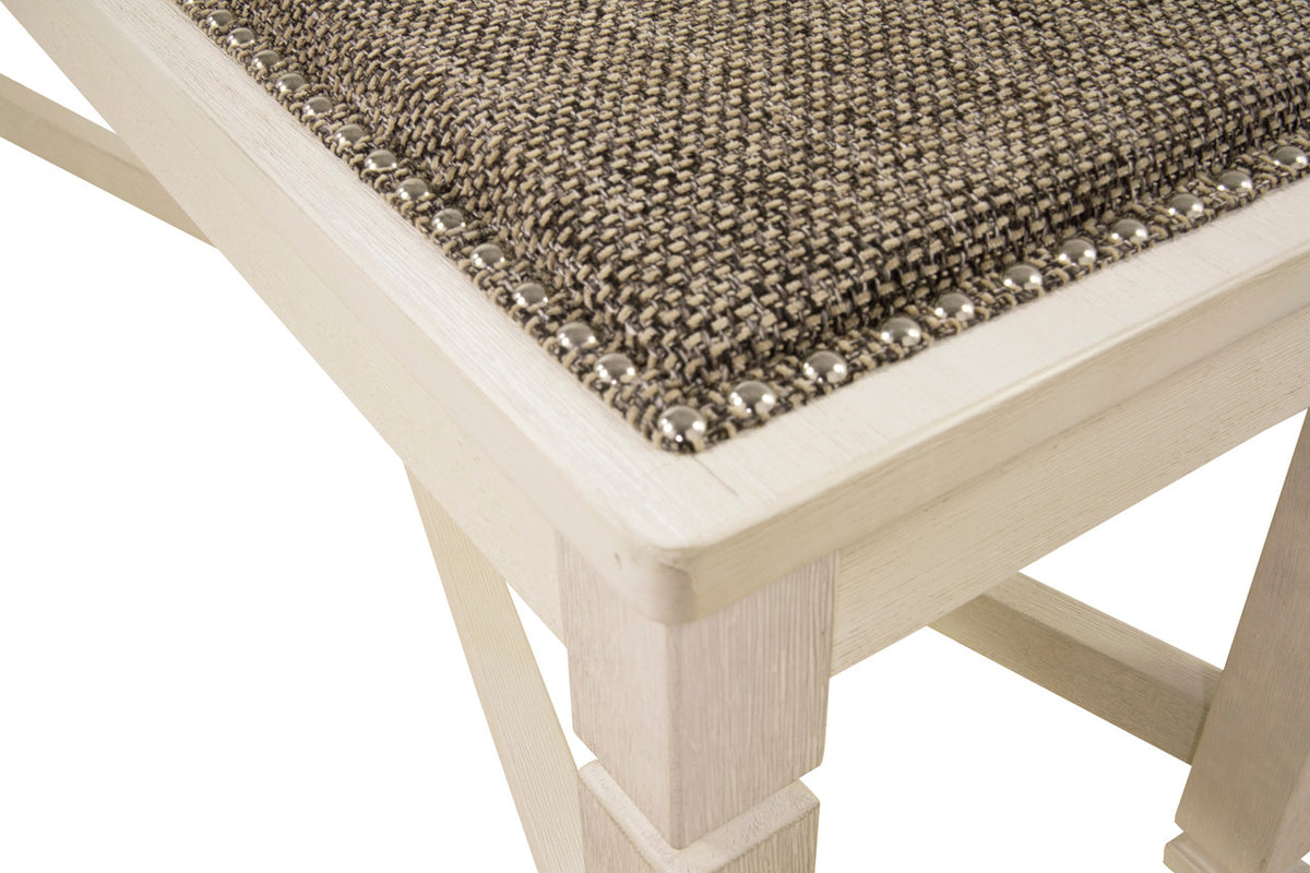 FLEMING White 50" Wide Dining Bench
