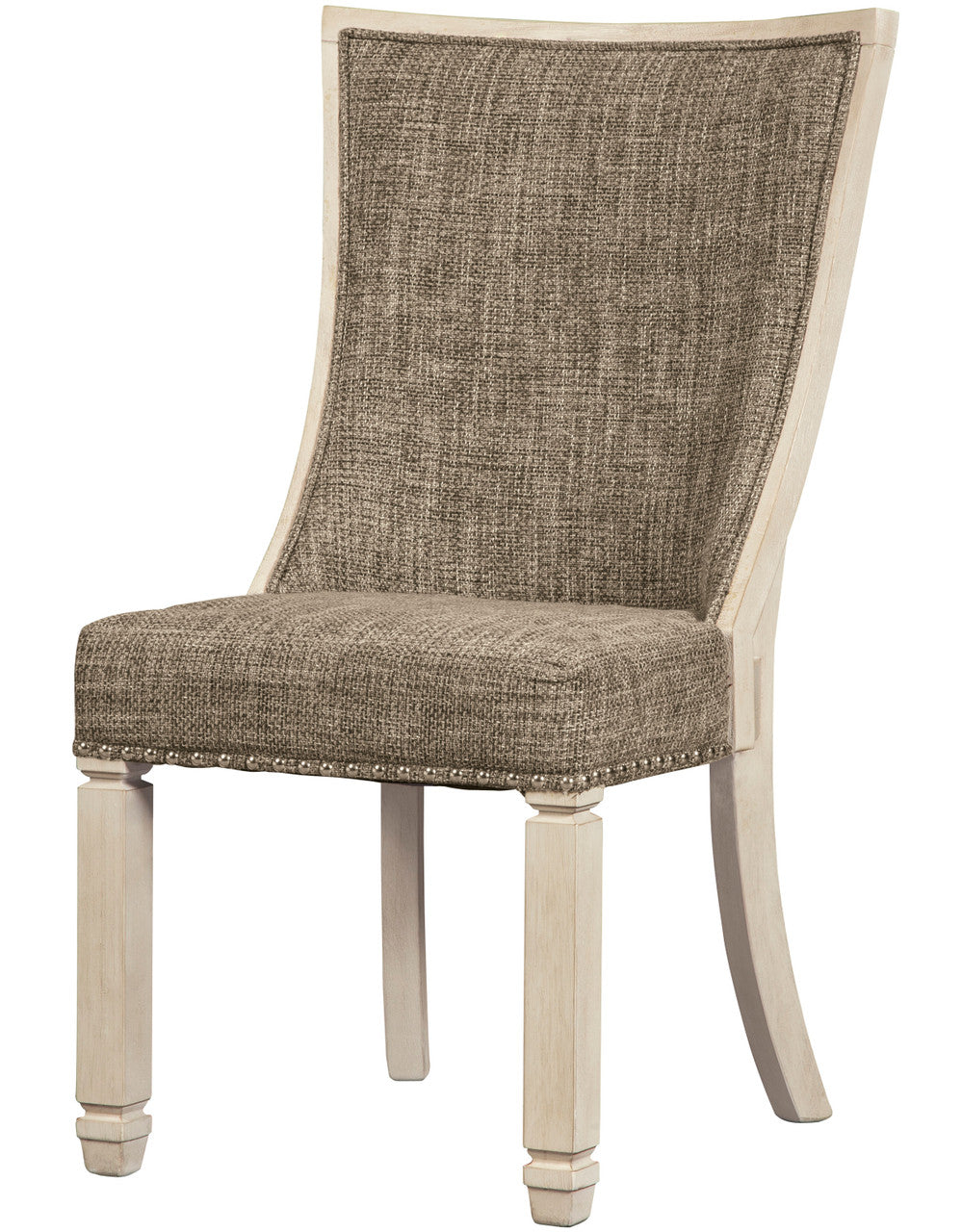 FLEMING White Contoured Dining Chair