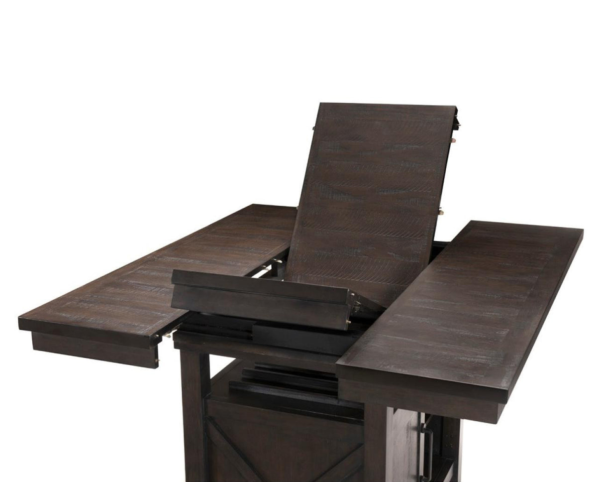 FORESTER Counter Height 56" Wide Table with Storage & Extension