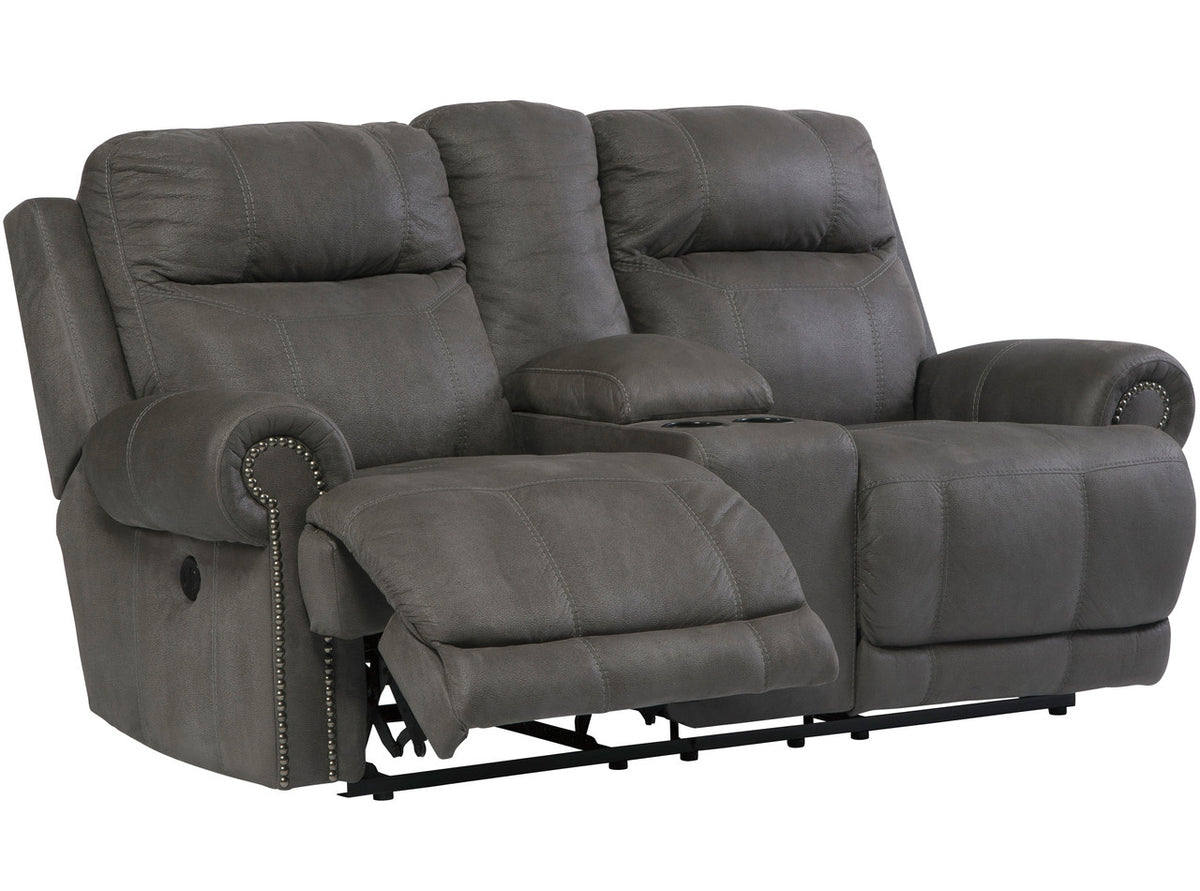 FREDERICK Gray Microsuede Reclining Sofa & Loveseat