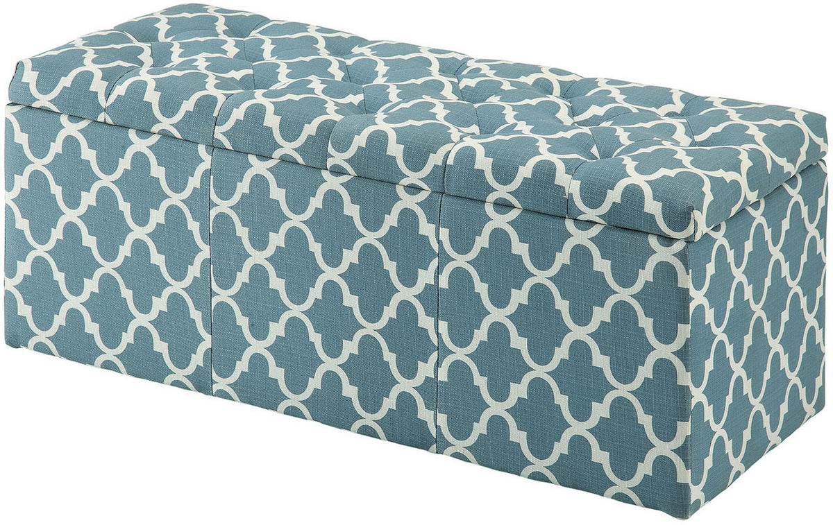Fusion Blue Storage Bench