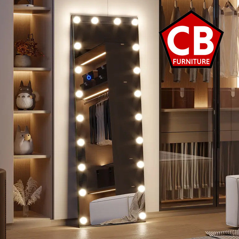 GALICIA 21" x 64" Hollywood LED Floor Mirror