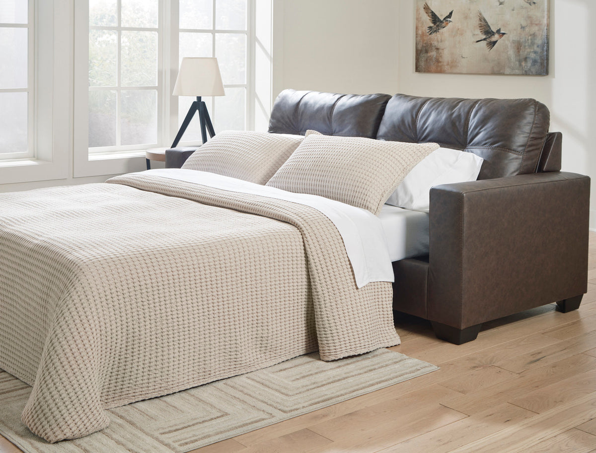 GALLANT Brown 85" Wide Queen Sofa Sleeper